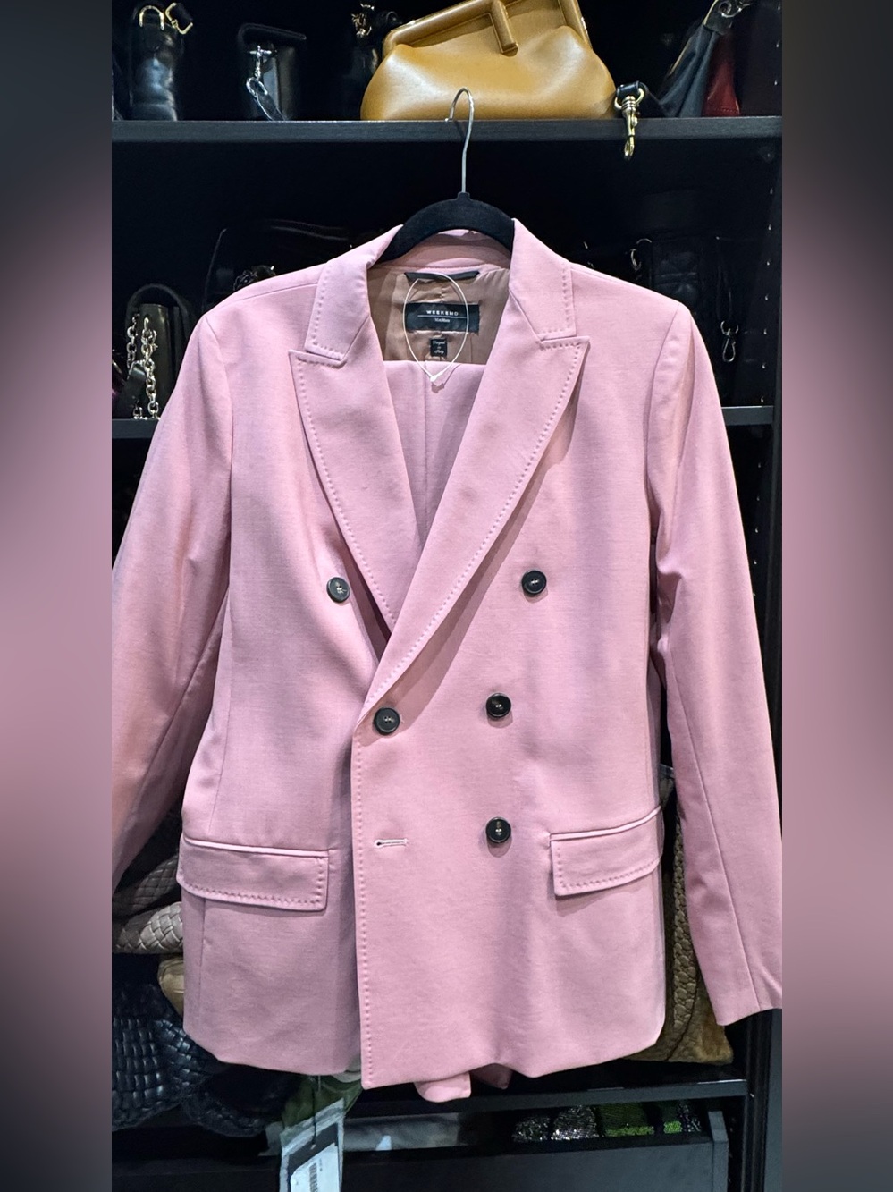 Max Mara Double-Breasted Pink Blazer Jacket NWT